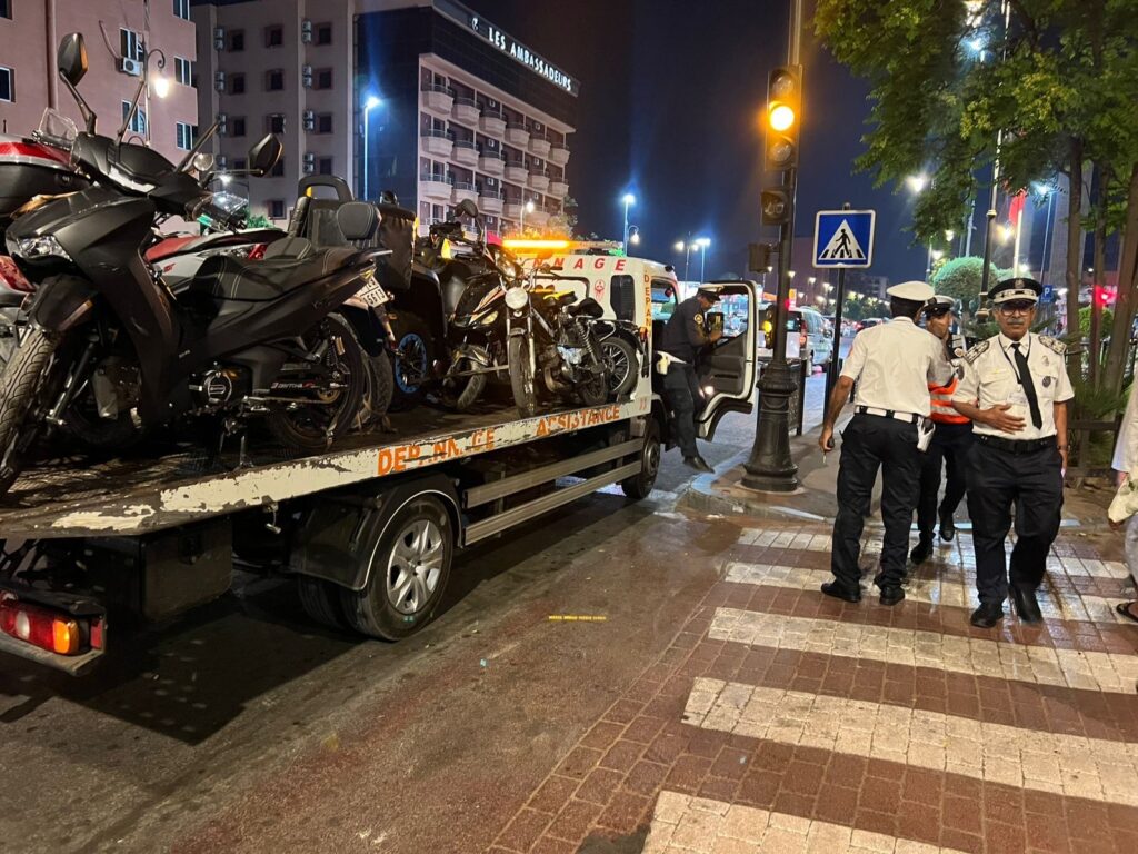 حجز 67 دراجة نارية في حملة أمنية بمحيط محطة القطار بمراكش